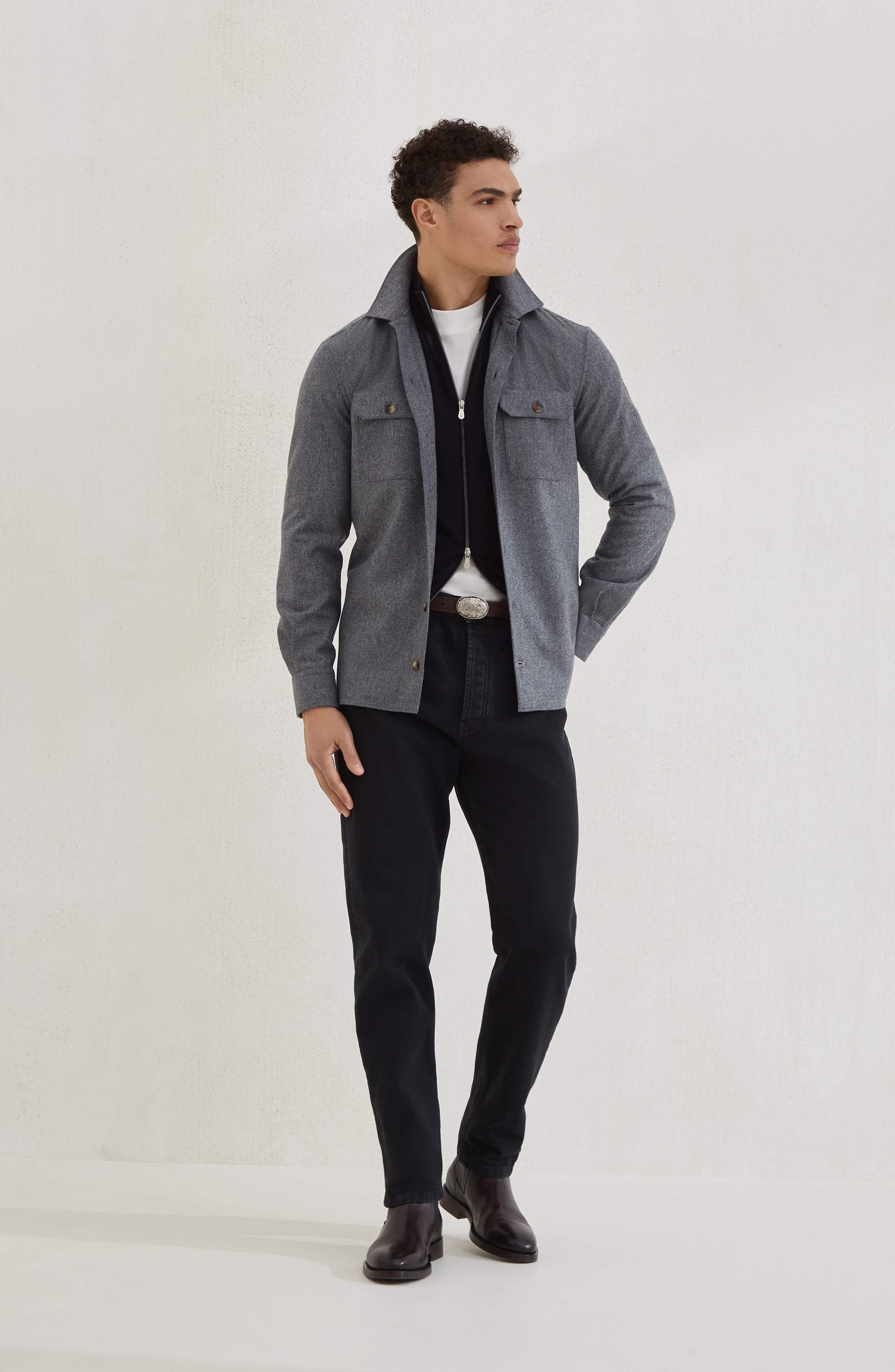 Brunello Cucinelli Lightweight cardigan in Black at Nordstrom - 6