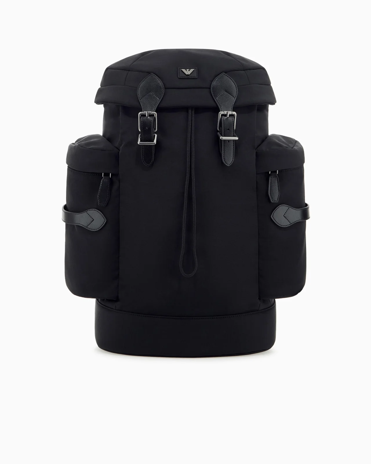 BACKPACK WITH SIDE POCKETS AND A TOP FLAP WITH METAL BUCKLES - 1