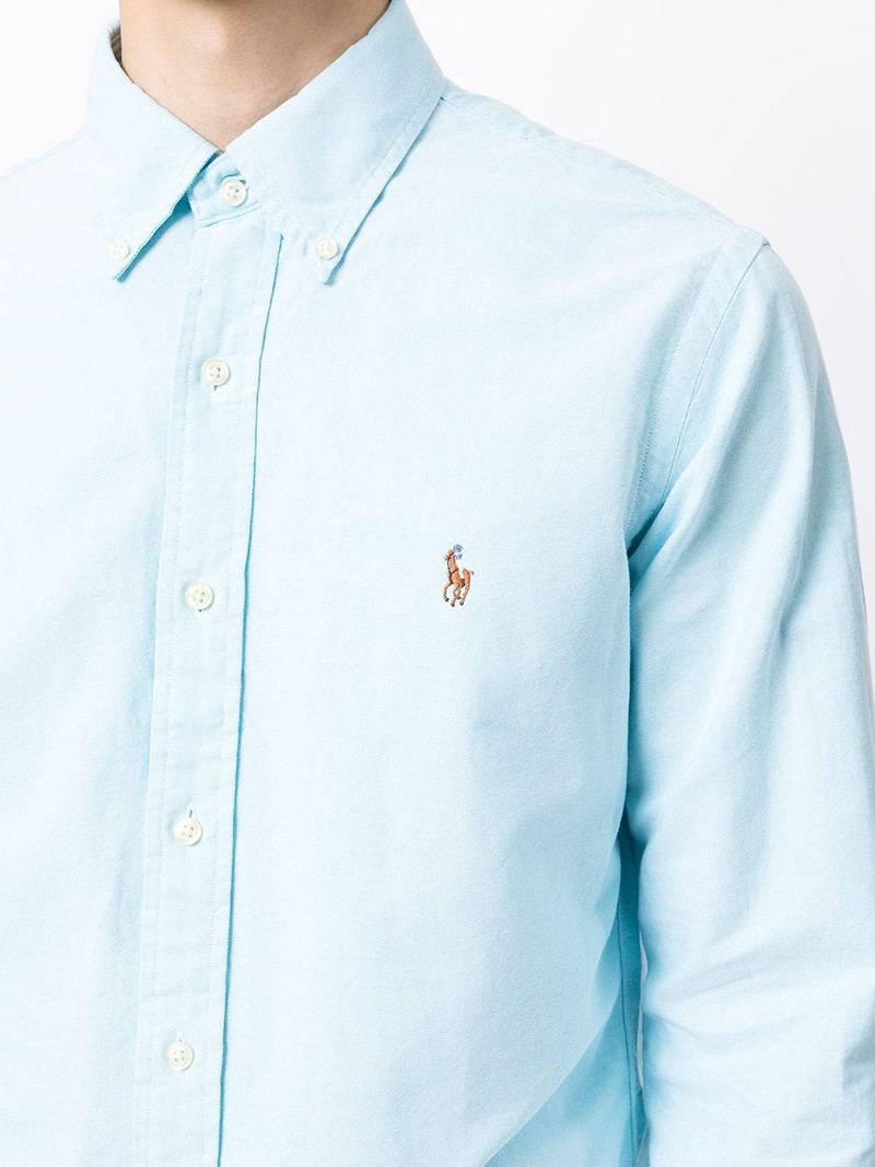 logo-embroidered shirt 5
