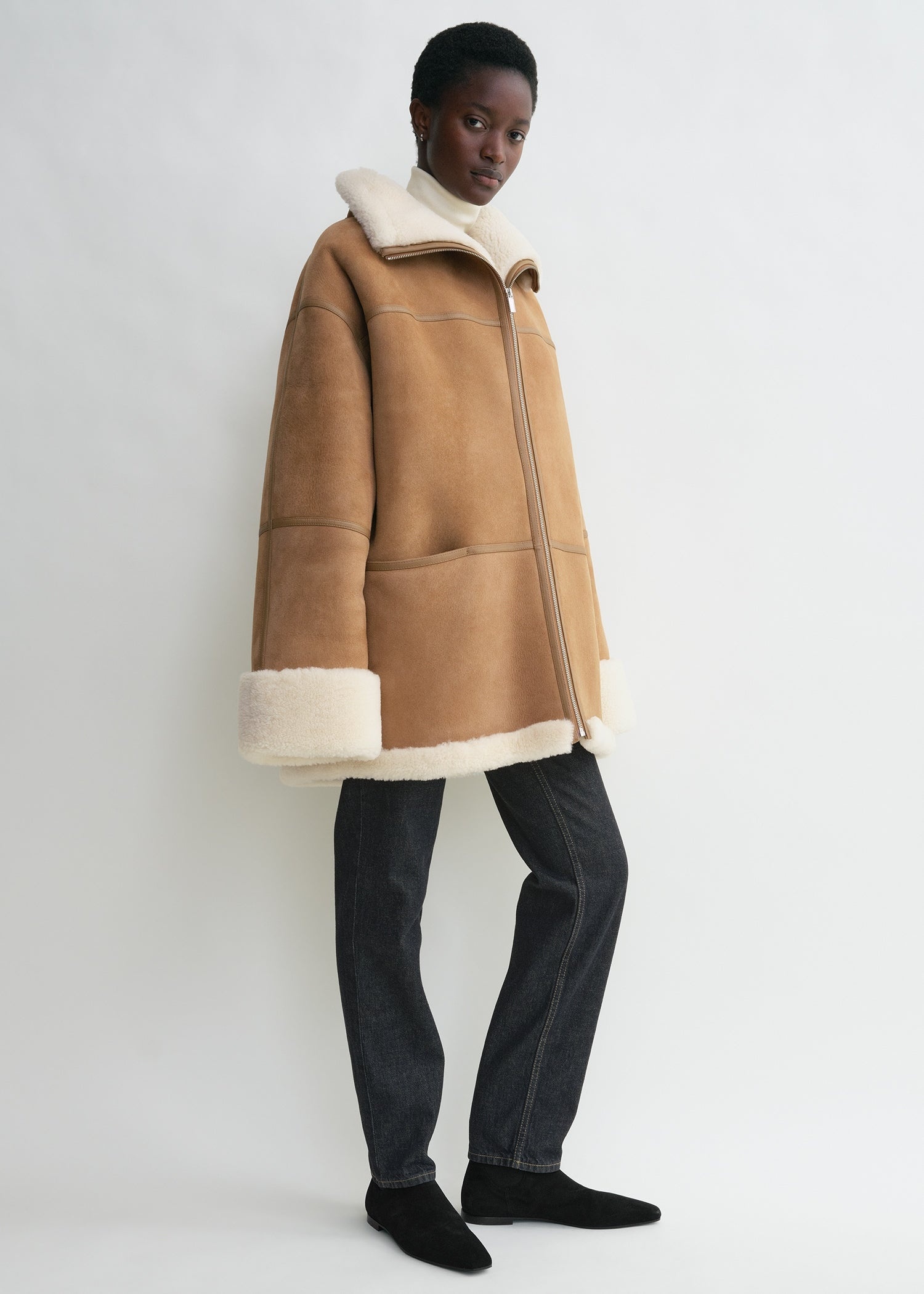 Signature shearling jacket biscuit - 3