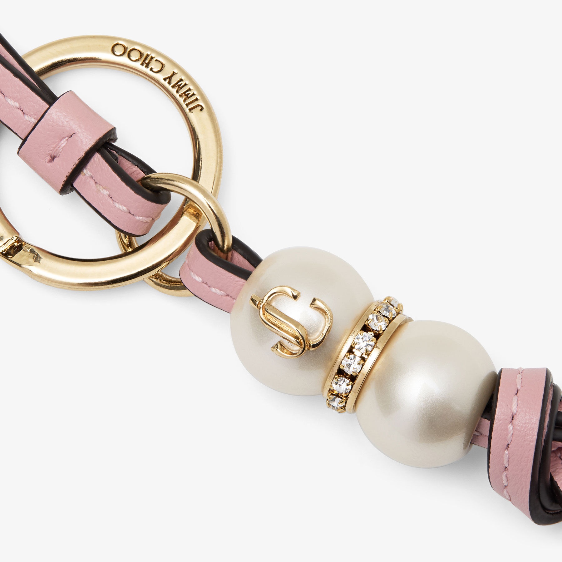 Spheres Charm
Rose Leather Pearl Bag Charm - 2
