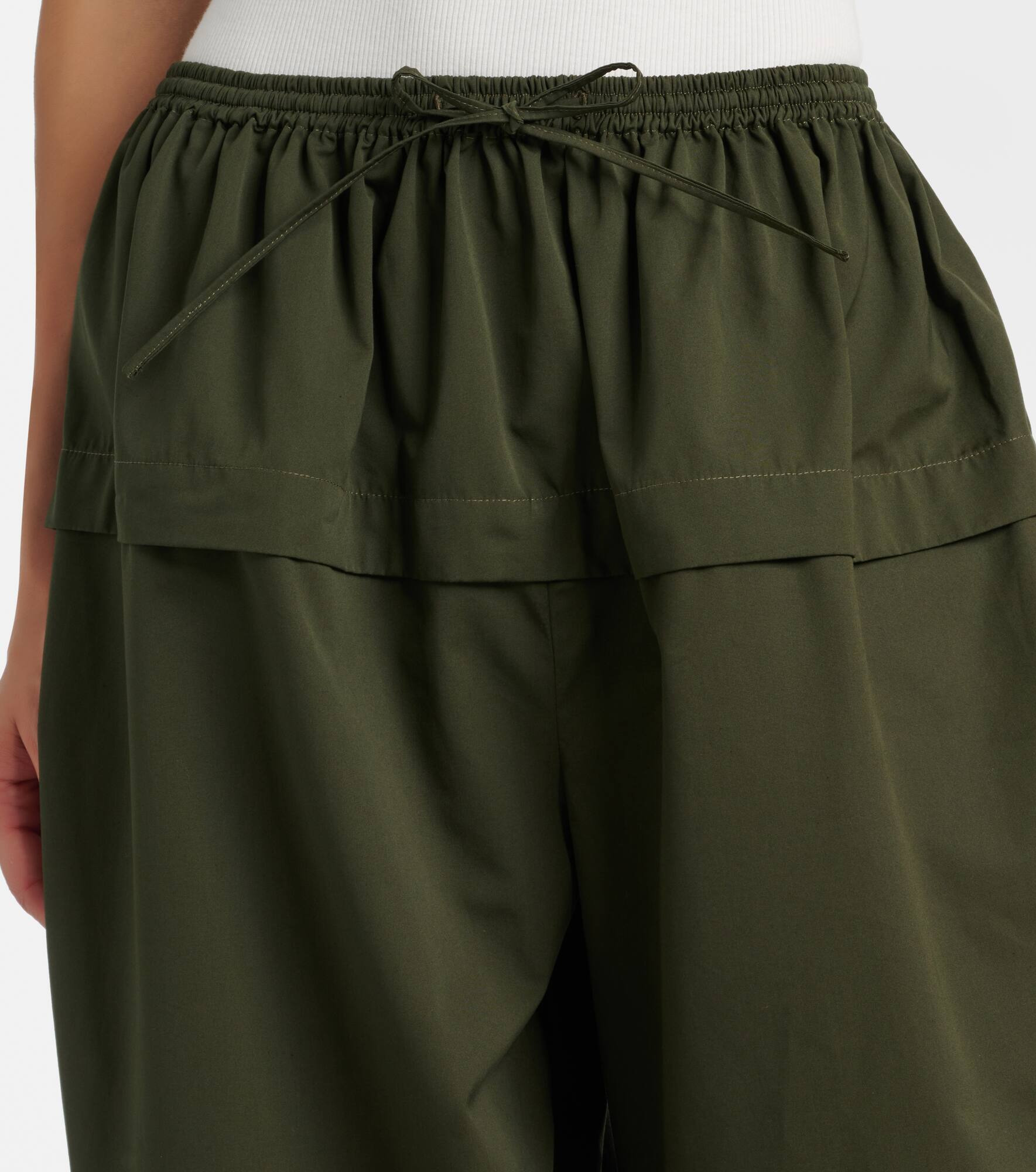 Peplum cotton tapered pants - 4