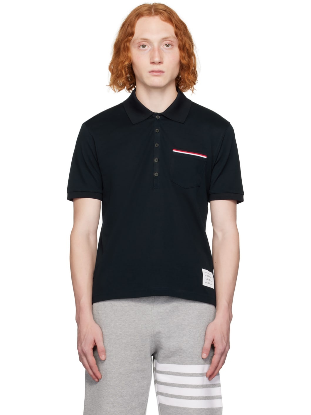 Navy Patch Pocket Polo - 1