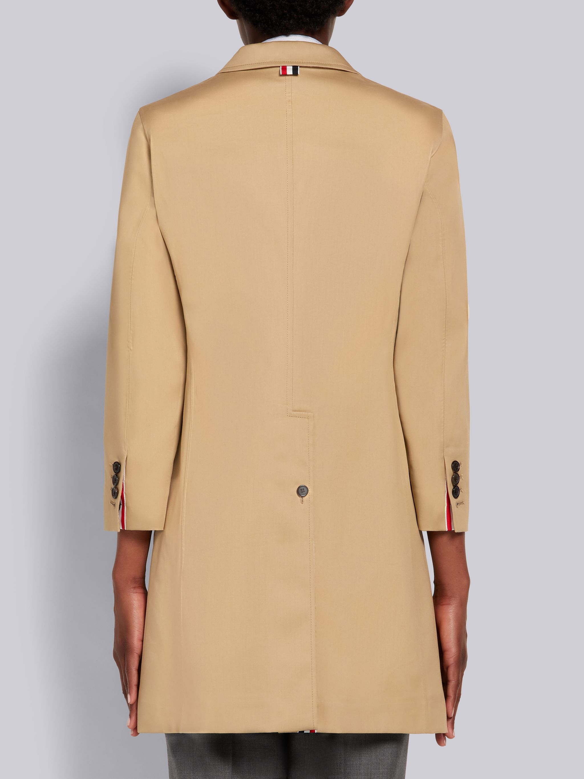 Khaki Cotton Mackintosh High Break Overcoat - 3
