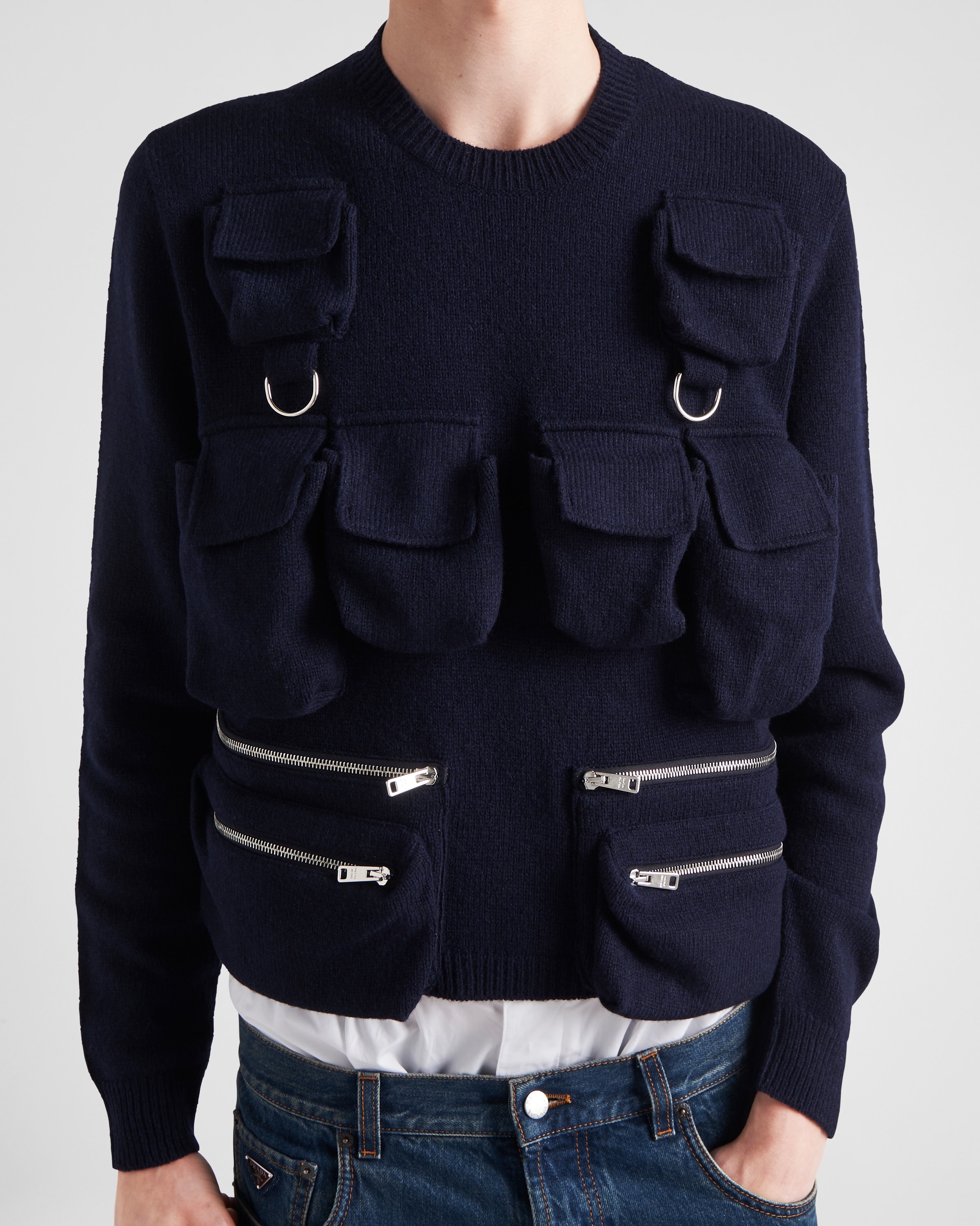 Shetland wool crew-neck sweater - 6