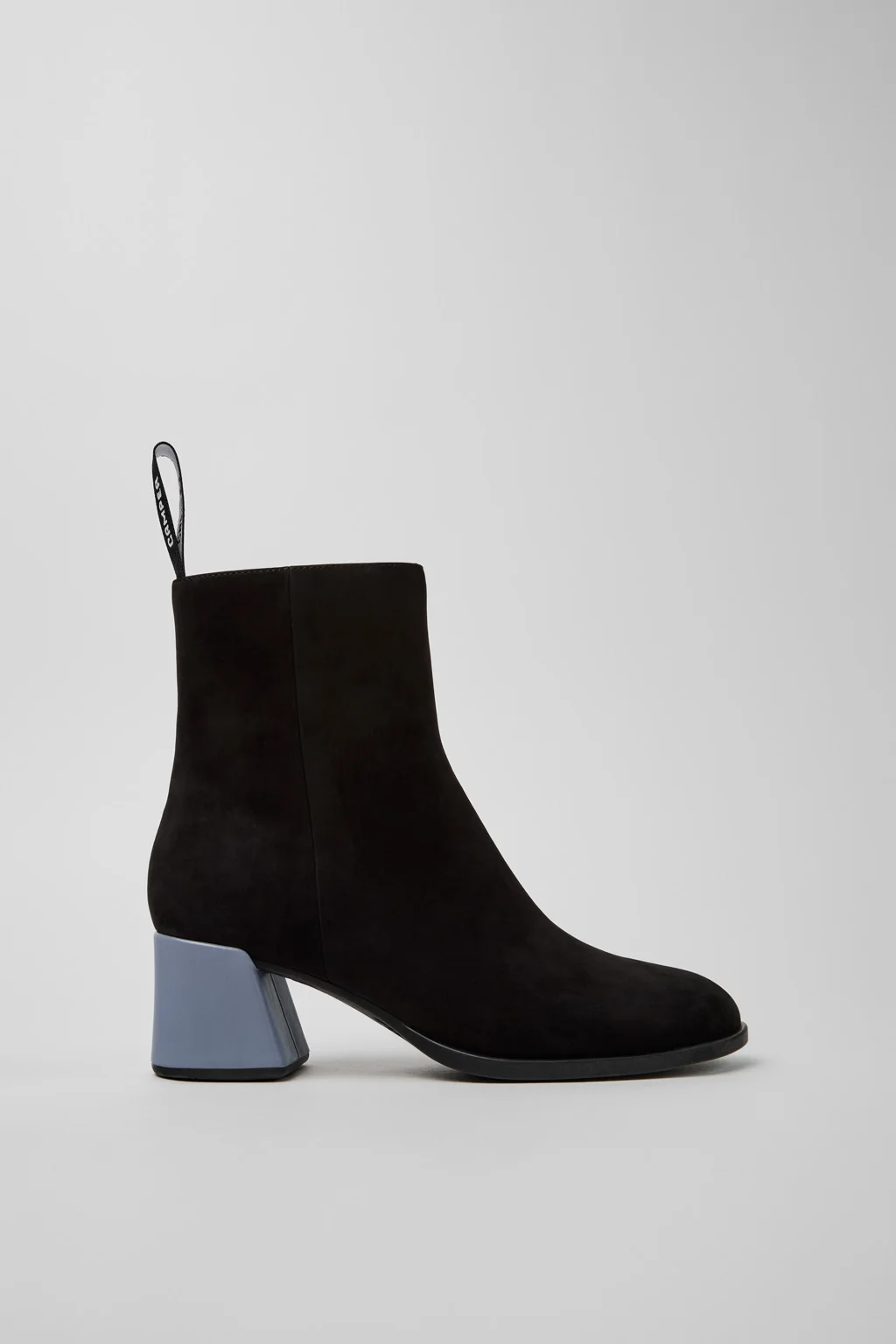 Twins Black Nubuck Ankle Boots for Women. - 1