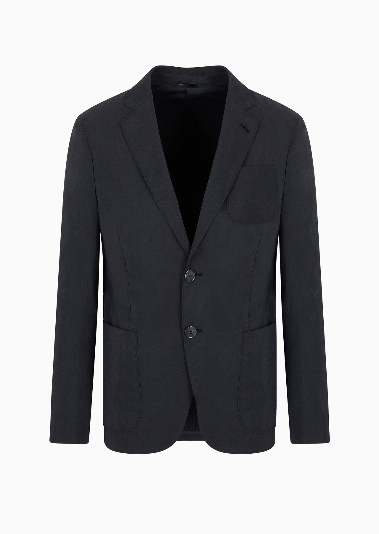 Upton Line single-breasted jacket in a silk-blend twill - 1