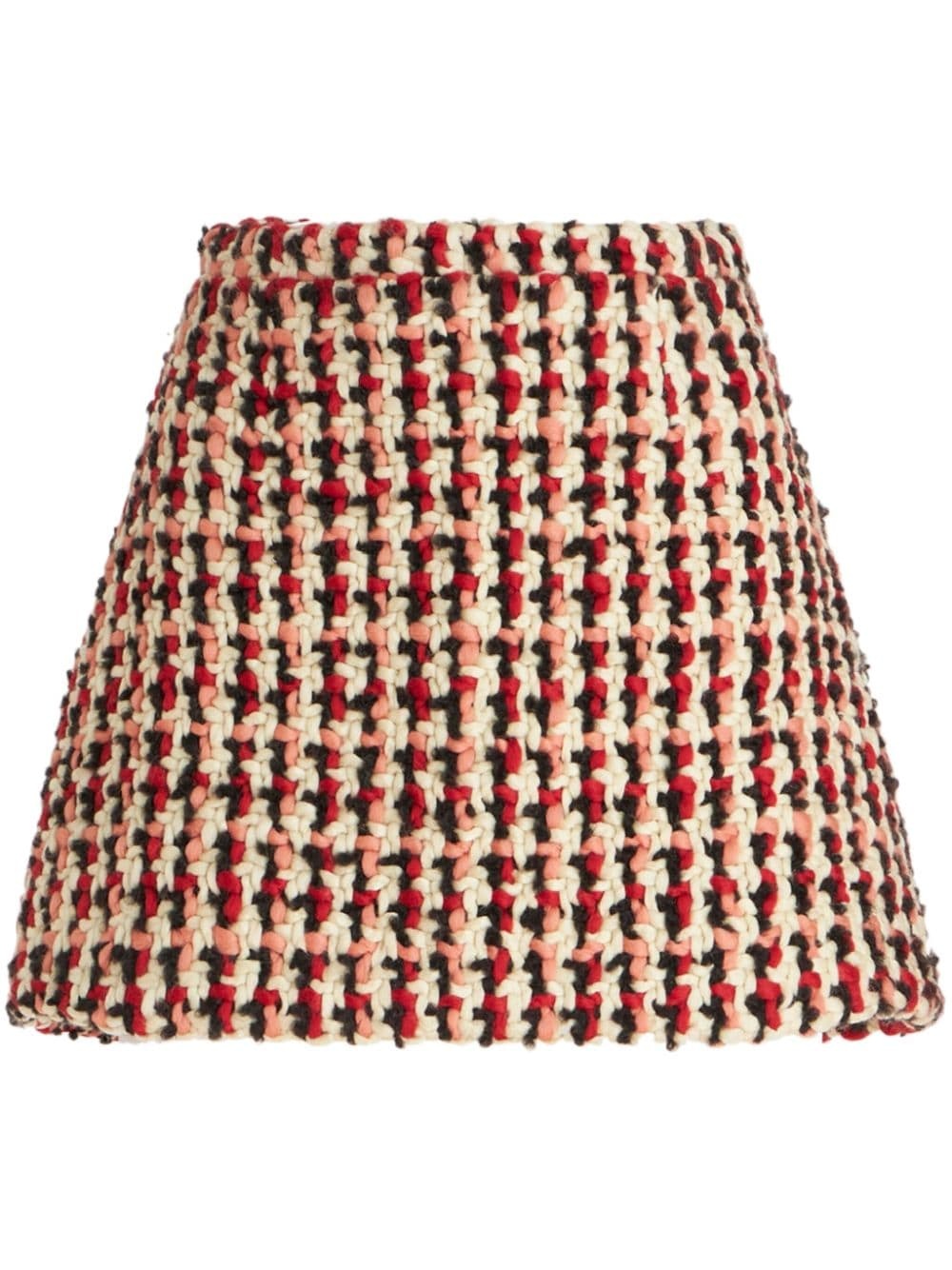bouclé wool-blend mini skirt - 1