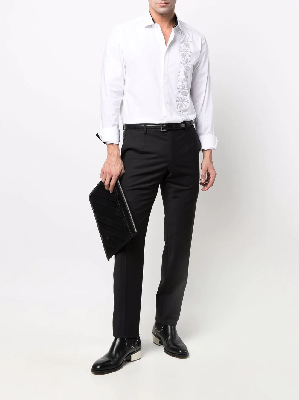 side-stripe straight-leg trousers - 2