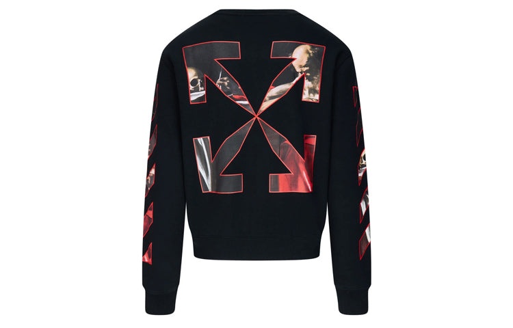 Off-White Caravaggio Slim Crewneck 'Black/Red' OMBA025R21FLE0051025 - 2