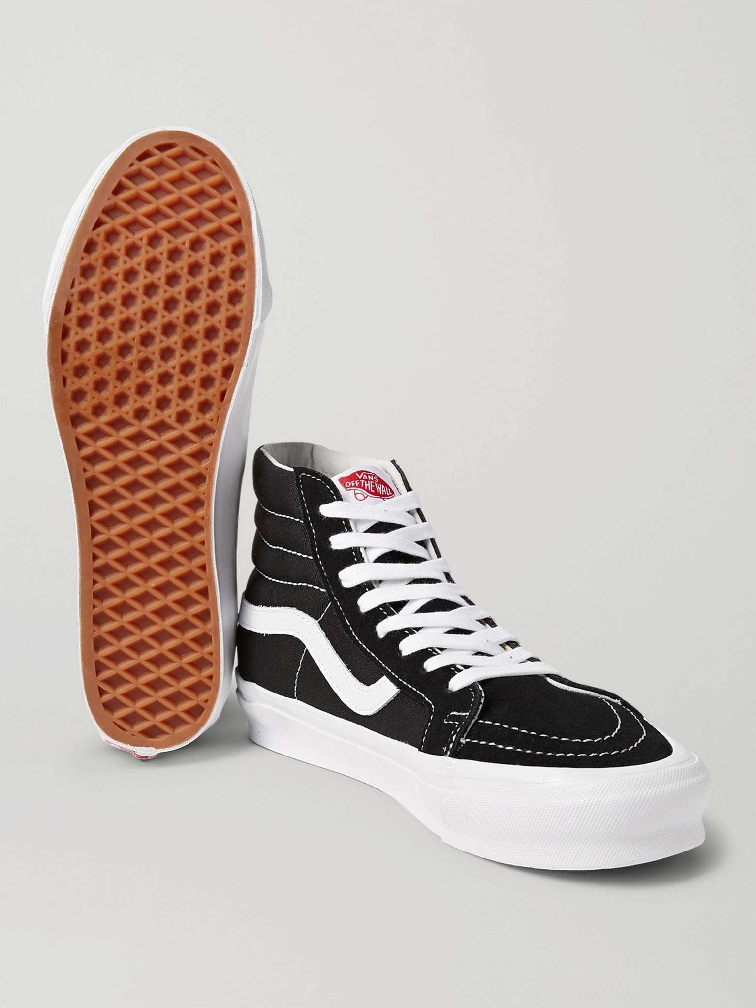 UA OG SK8-Hi LX Leather-Trimmed Canvas High-Top Sneakers - 7
