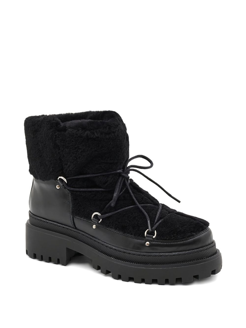 45MM shearling lace-up boots - 2