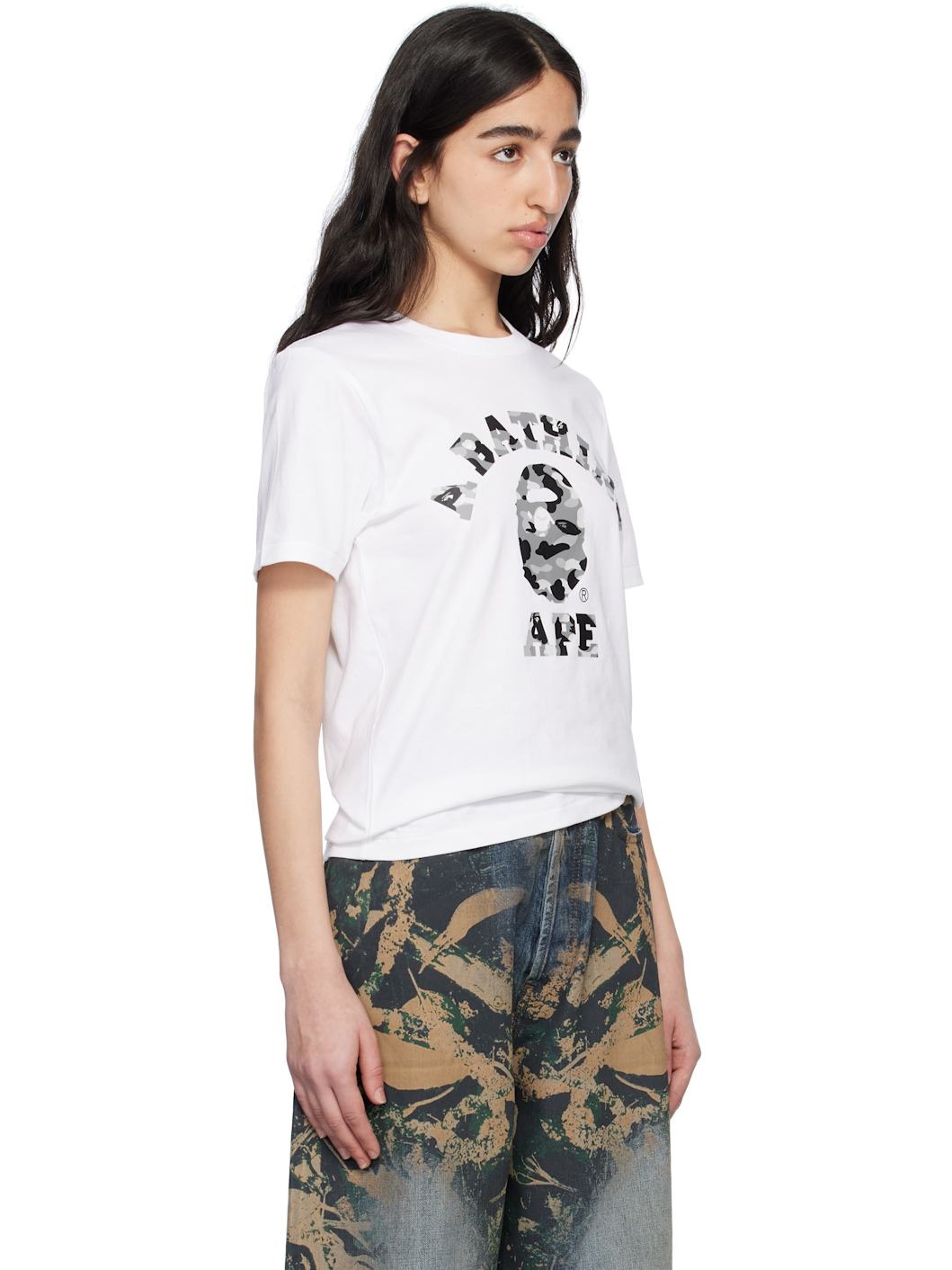 White 1st Camo College T-shirt - 2