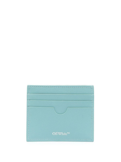 Off-White logo-plaque leather card holder outlook