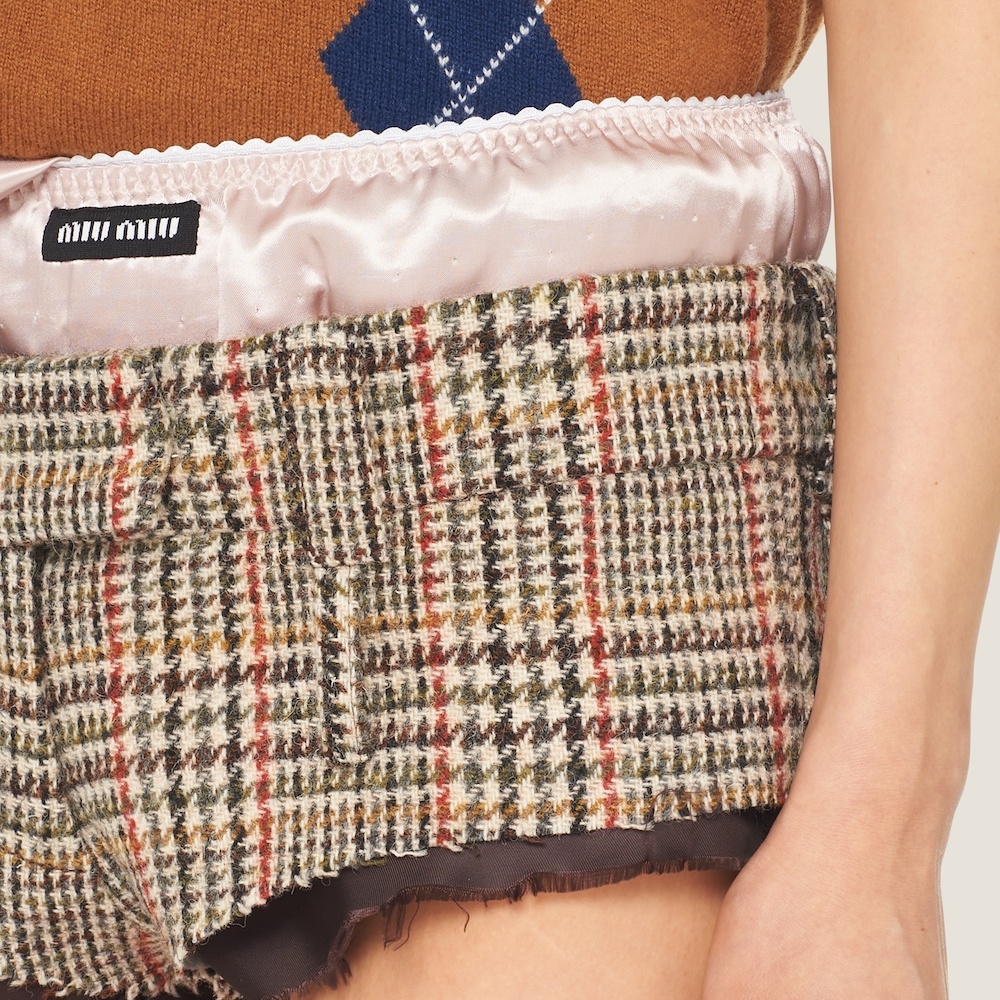 Plaid shorts with embroidered logo - 3