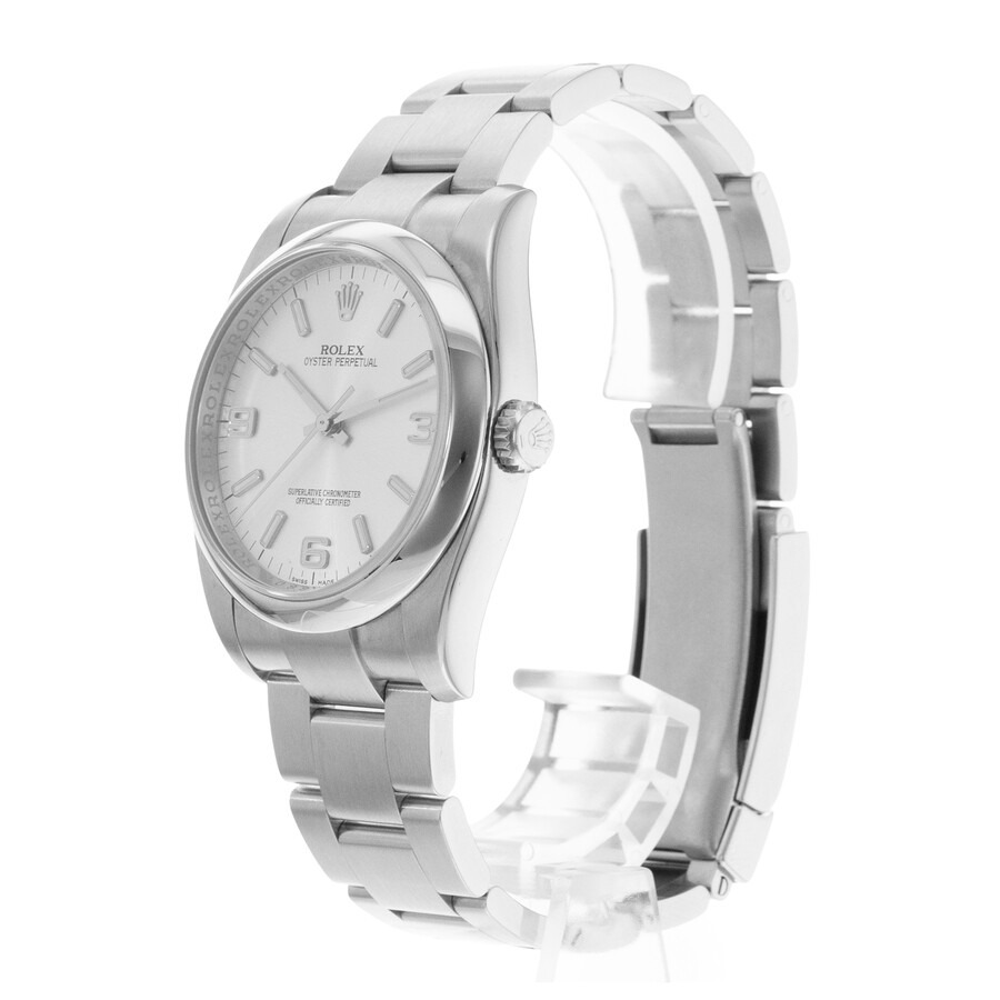 Pre-owned Rolex Oyster Perpetual 36 Automatic Chronometer Silver Dial Men's Watch 116000 SASO - 5
