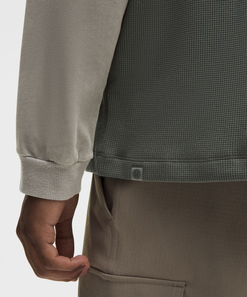 Cotton-Blend Waffle Knit Short-Sleeve Shirt 5