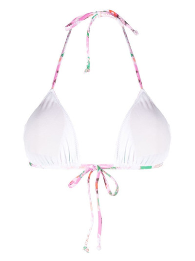 GANNI floral-print string bikini top outlook