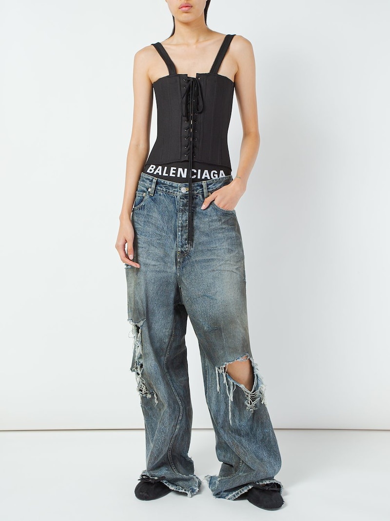 Japanese denim wide leg jeans - 2