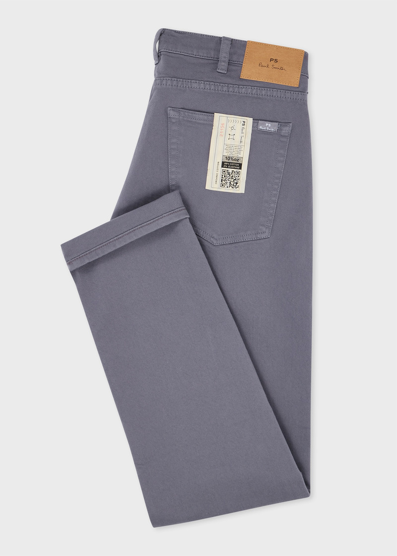 Paul Smith Tapered-Fit Mid Grey Garment-Dyed Organic Cotton-Stretch Jeans outlook