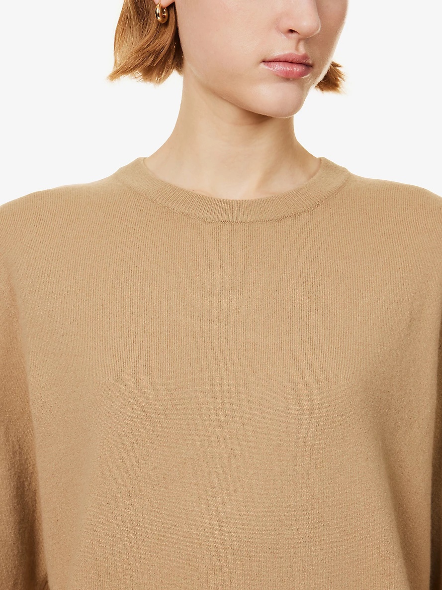 Relaxed-fit round-neck stretch wool-blend jumper - 5
