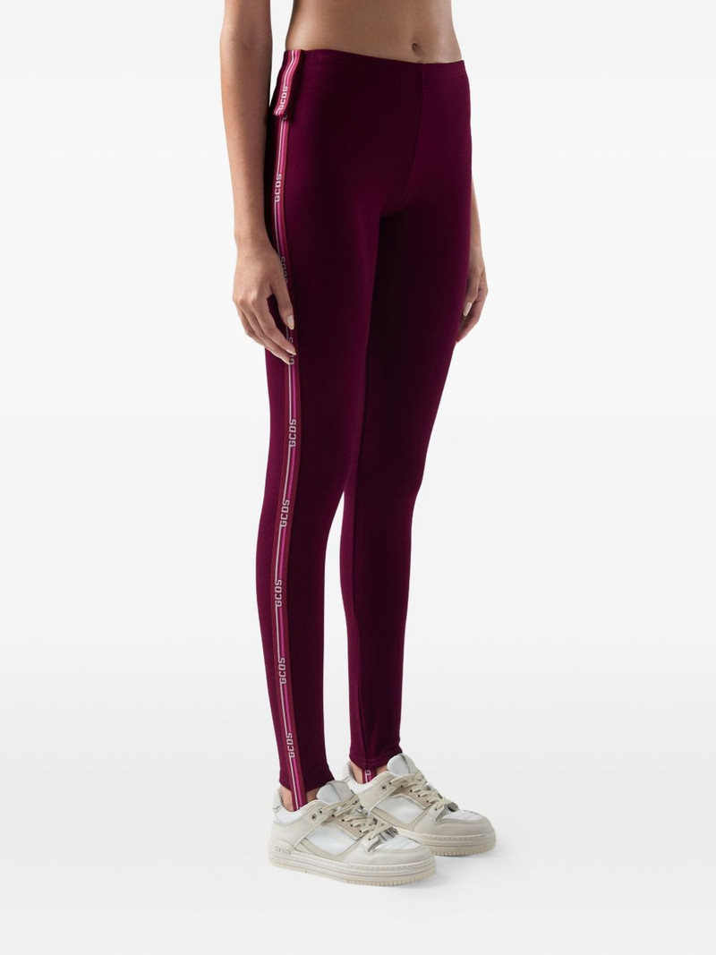 logo-tape piquet leggings 4
