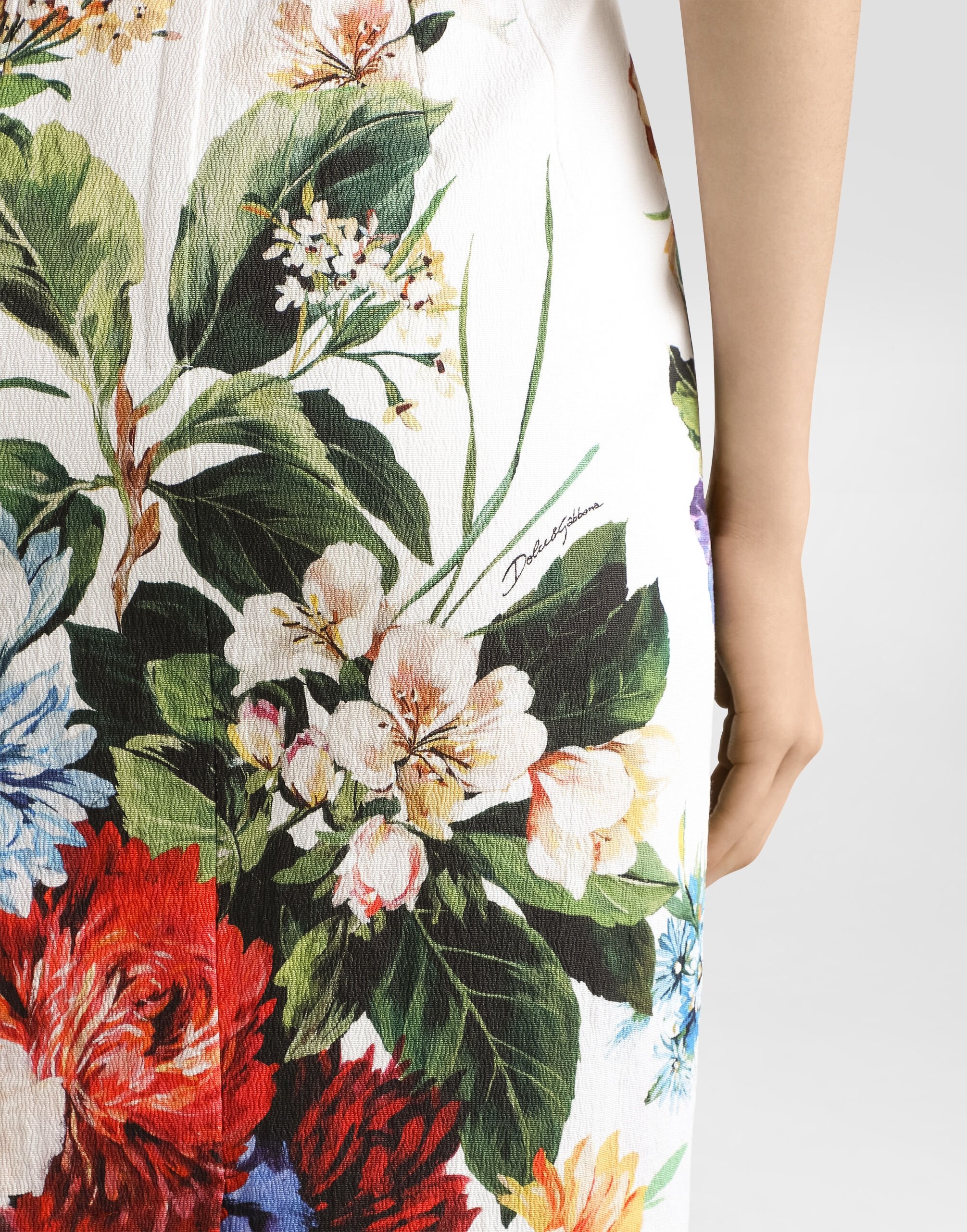 Bouquet-print dress in cretonne - 6