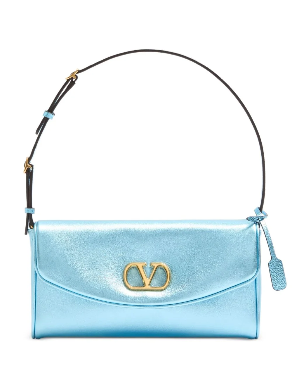 small DeVain metallic Vlogo shoulder bag - 1
