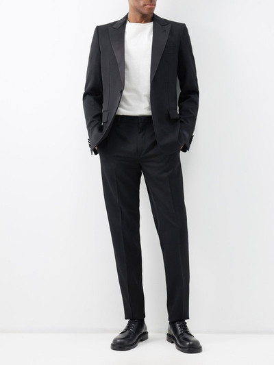 Lanvin Pressed-front wool tuxedo trousers outlook