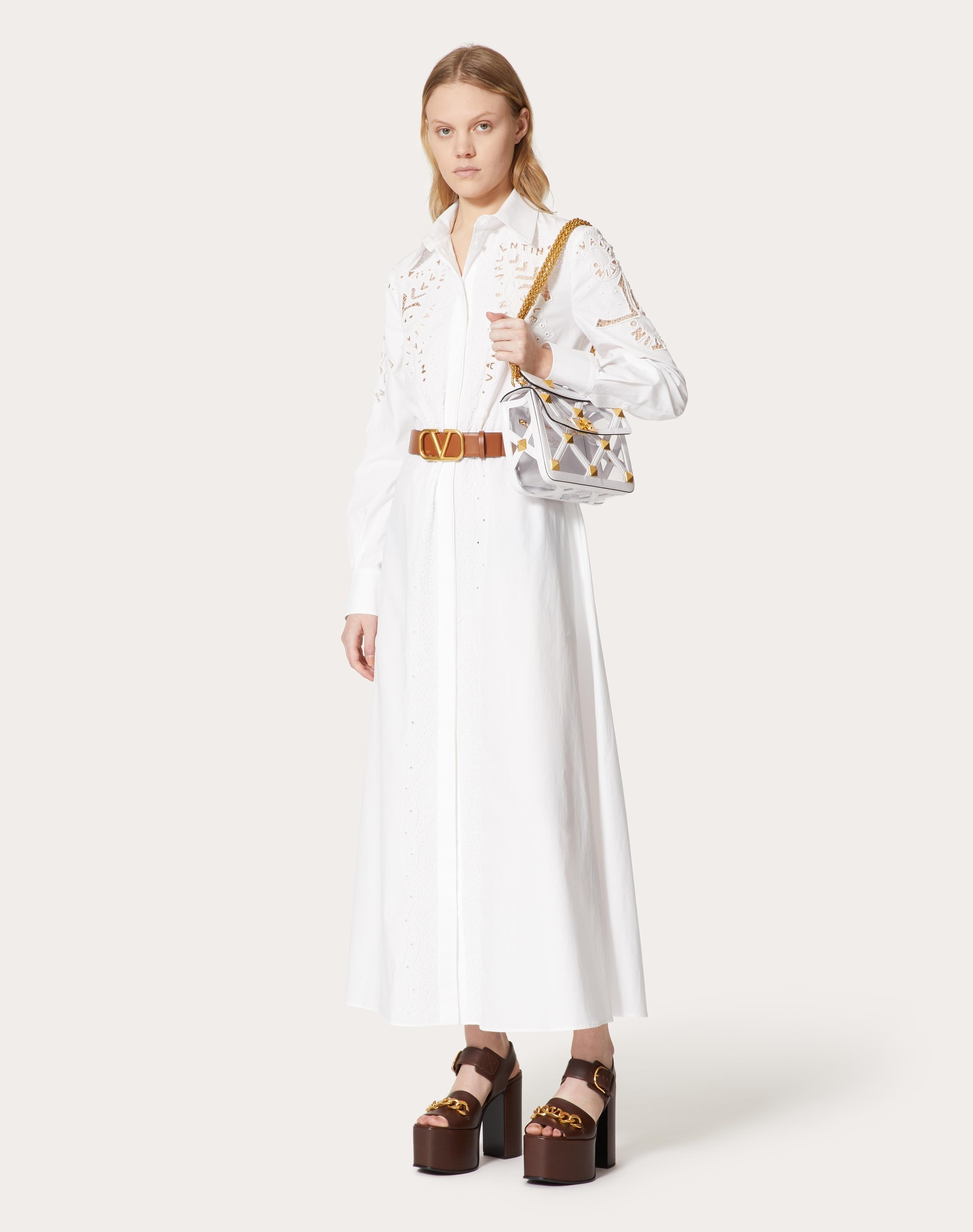 MEDIUM BAG WITH ROMAN STUD CHAIN IN POLYMER MATERIAL - 2