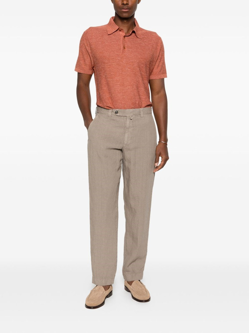 Brioni Cashmere and silk blend polo shirt outlook