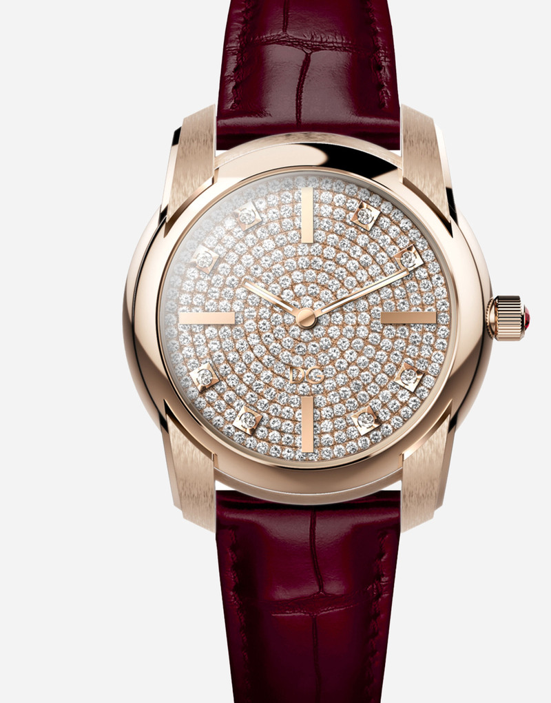 Dolce & Gabbana DG7 Pavé red gold watch outlook