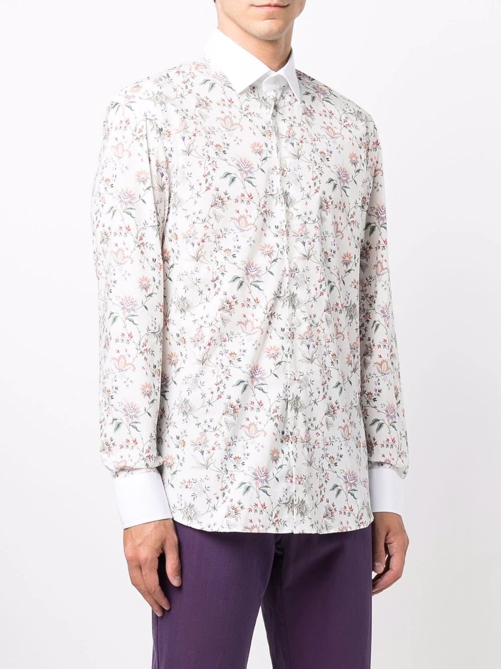 floral-print long-sleeve shirt - 3