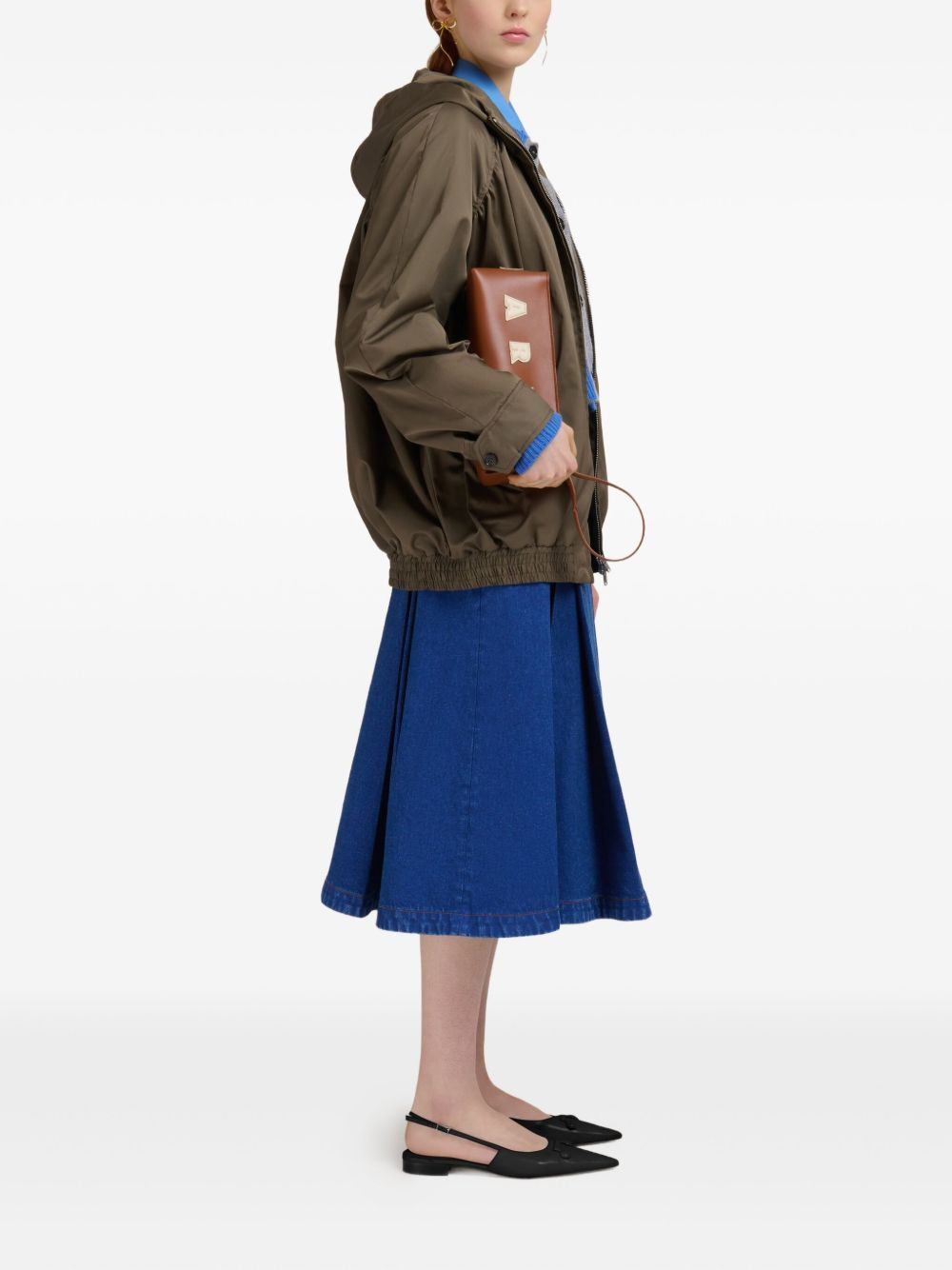 hooded zip-up jacket - 3