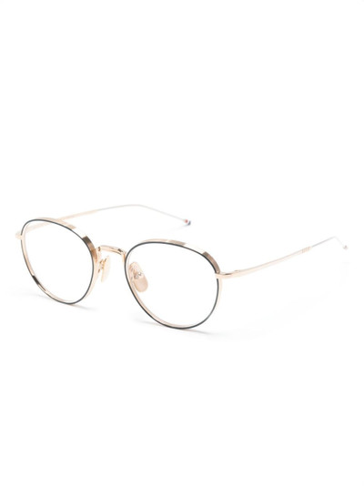 Thom Browne round-frame clear glasses outlook
