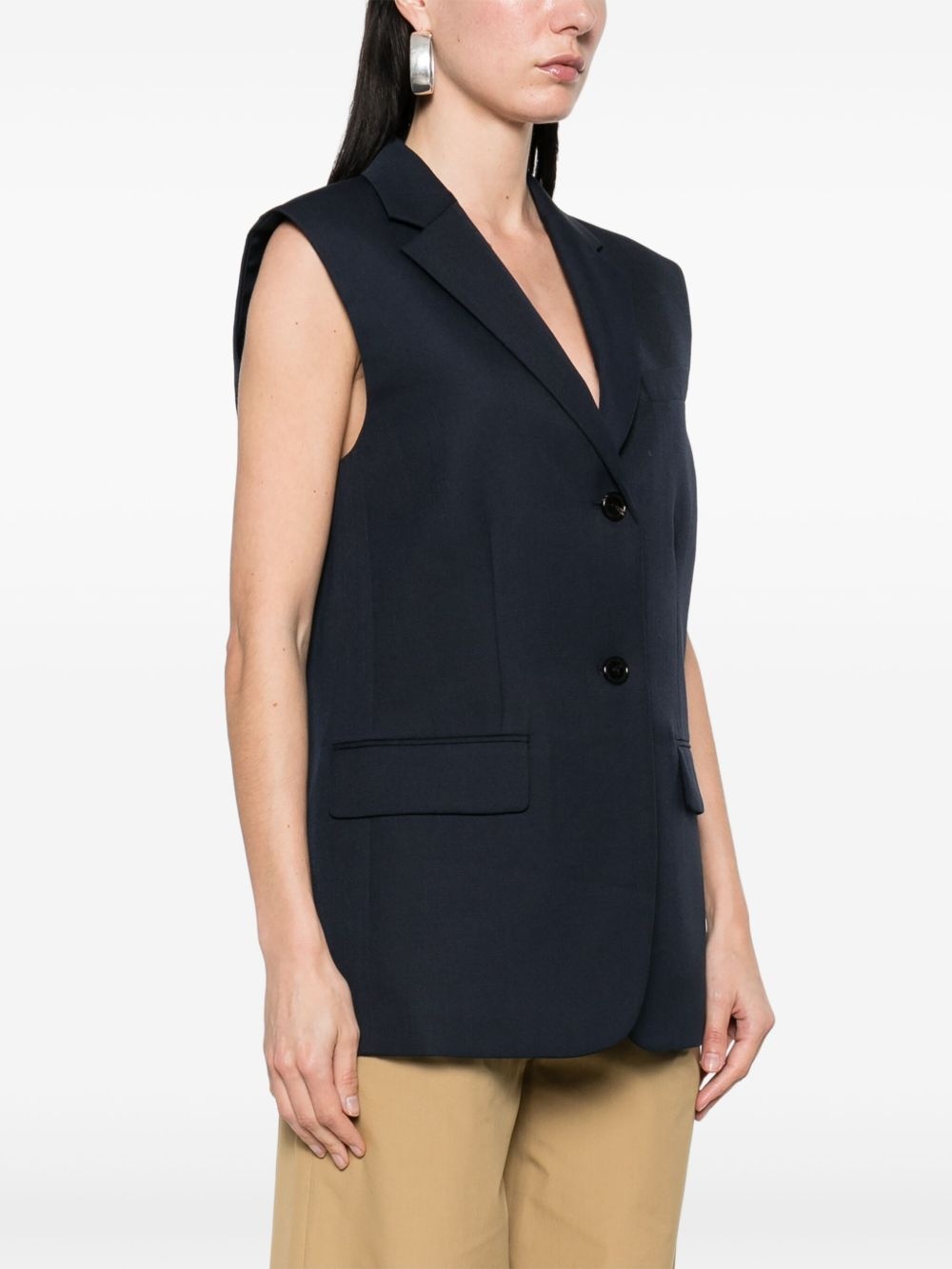 notched-lapels gilet - 3