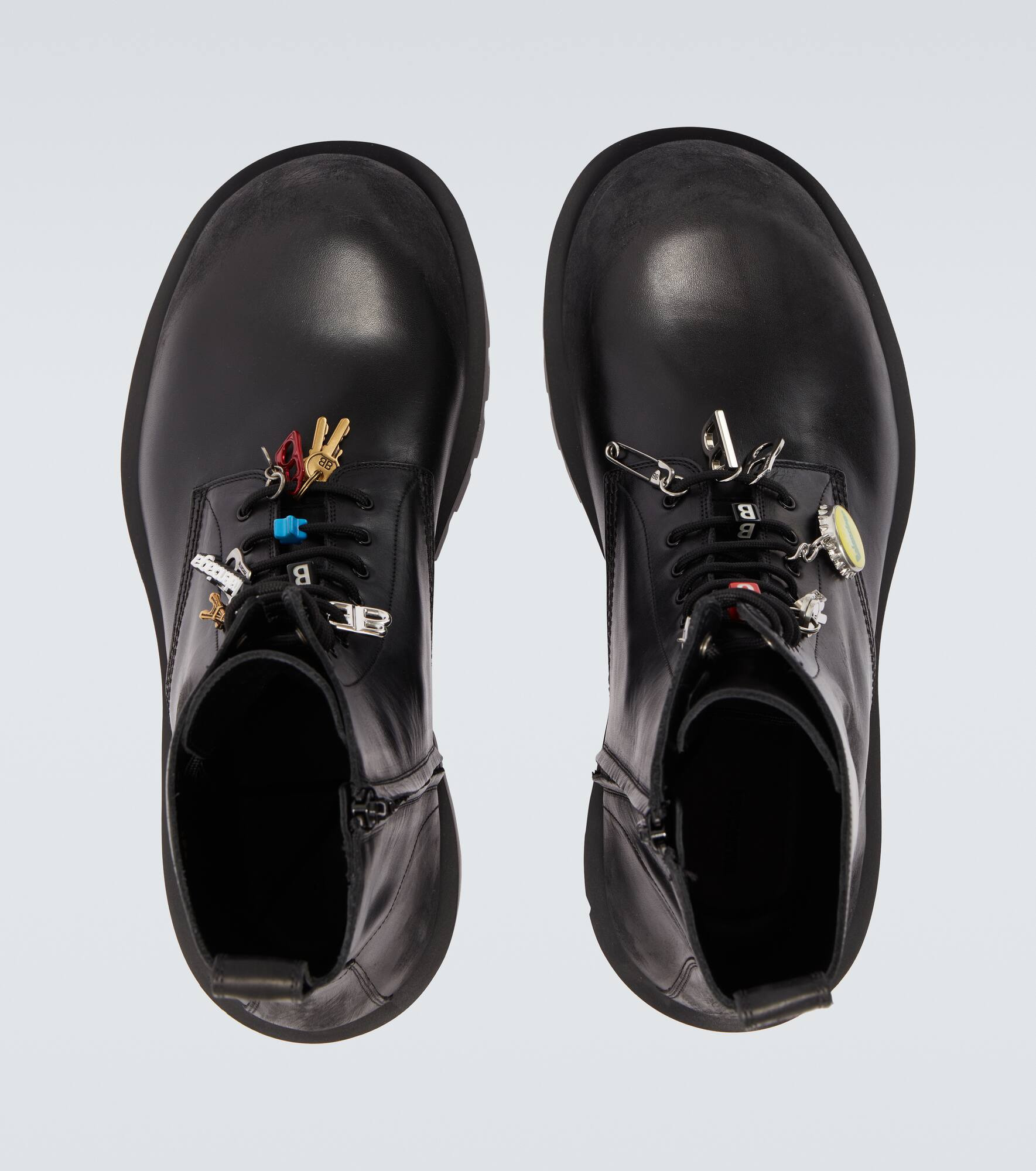 Hummer leather lace-up boots - 4