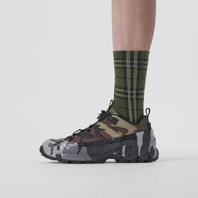 Check Cotton Cashmere Blend Socks 4