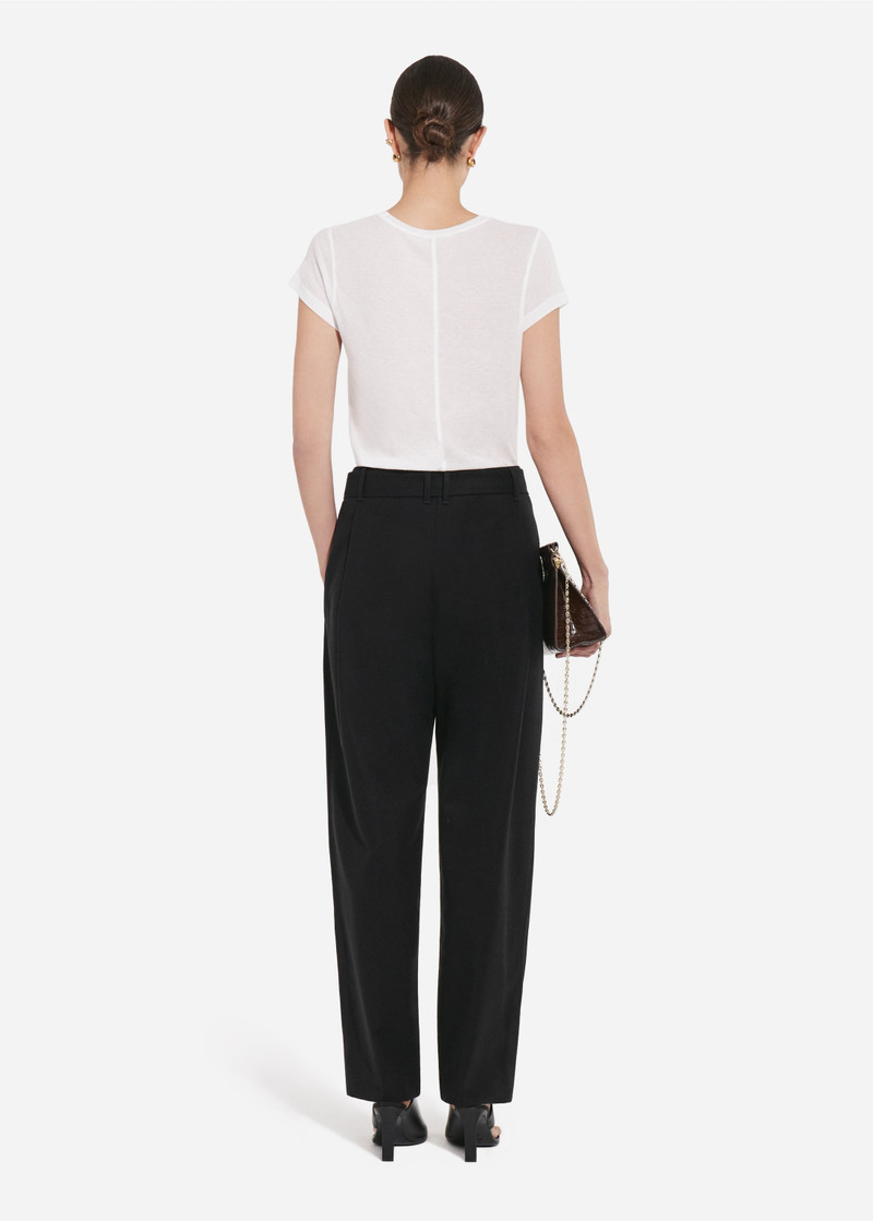 Belted Pleated Pant in Cotton 4