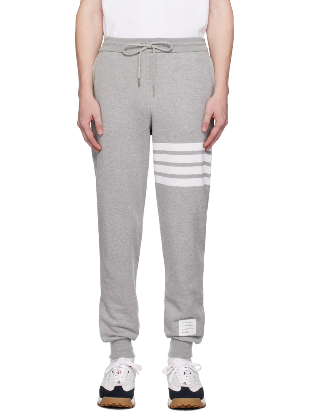 Gray Classic 4-Bar Sweatpants - 1