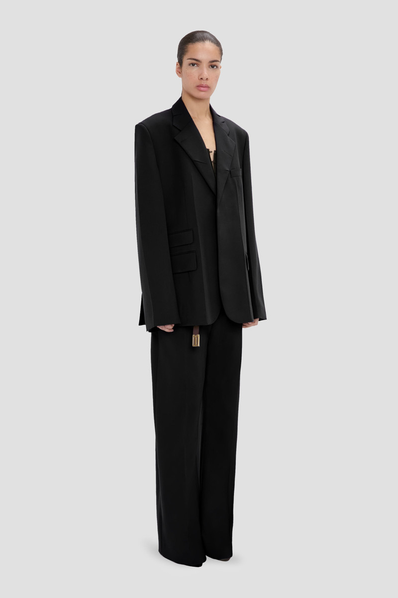 Step Collar Tailored Jacket In Black 3