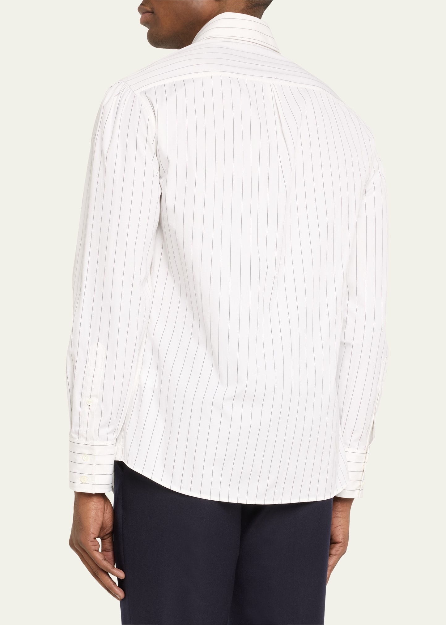 Men's Pinstripe Cotton Sport Shirt - 3