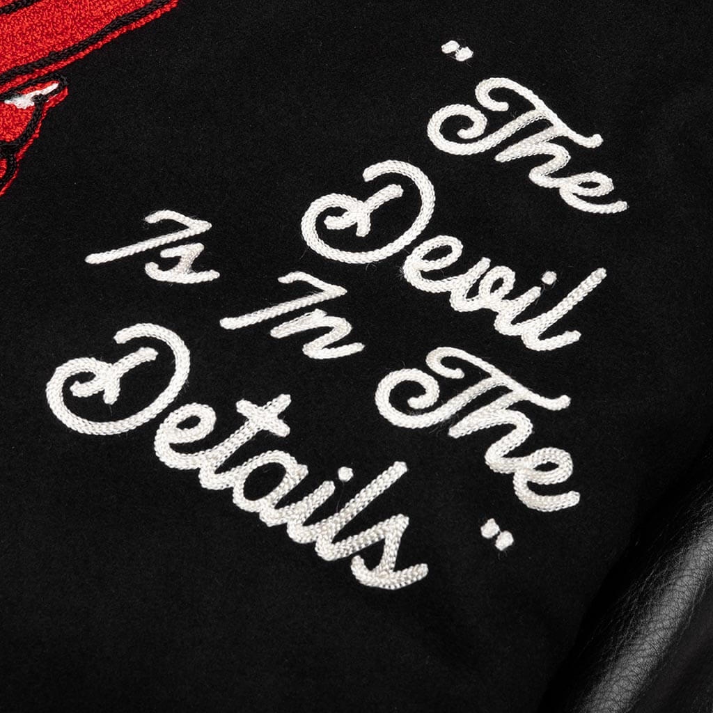 SAINT MICHAEL DEVIL VARSITY JACKET - BLACK - 3