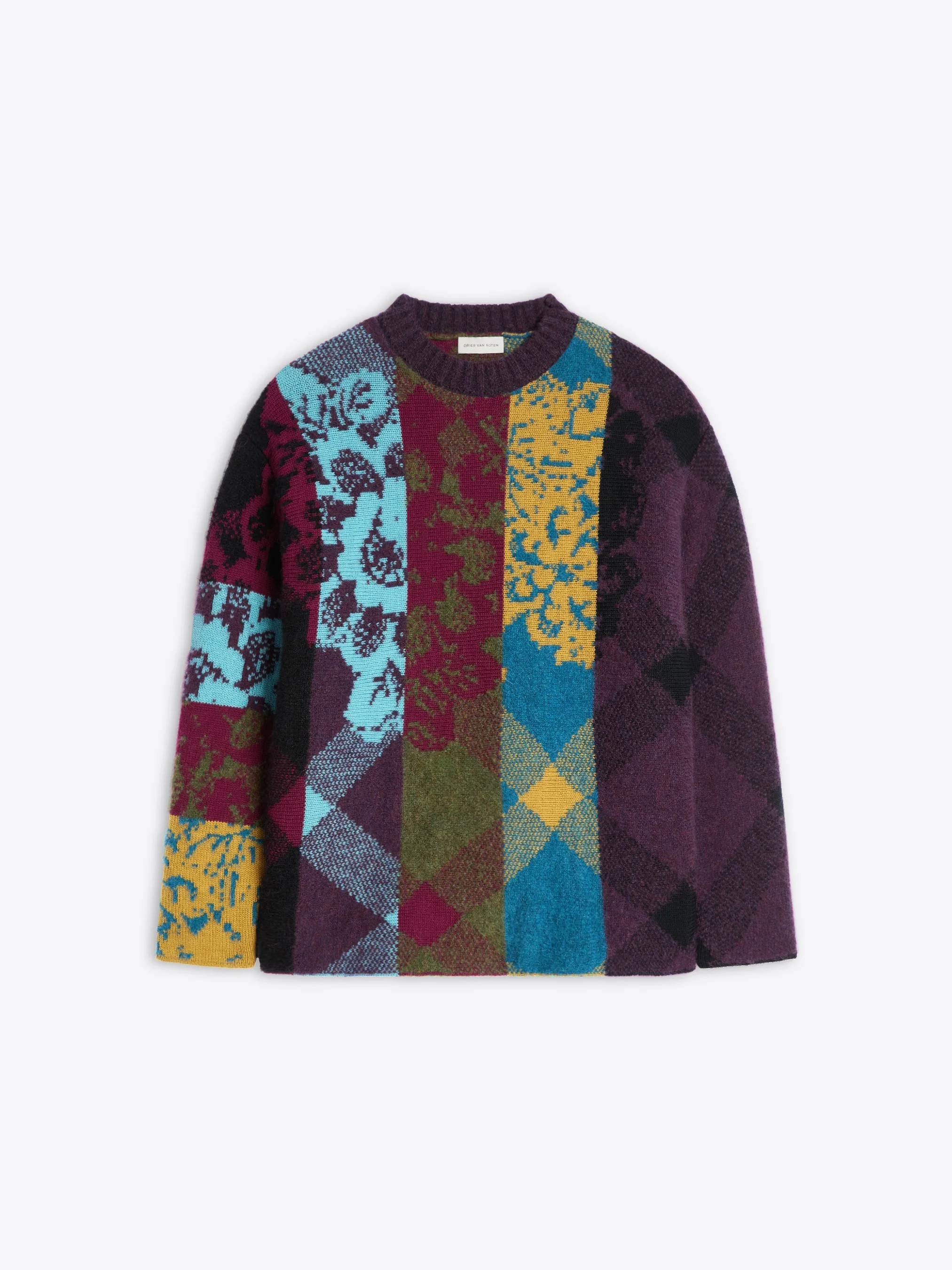 PATCHWORK WOOL SWEATER - 1