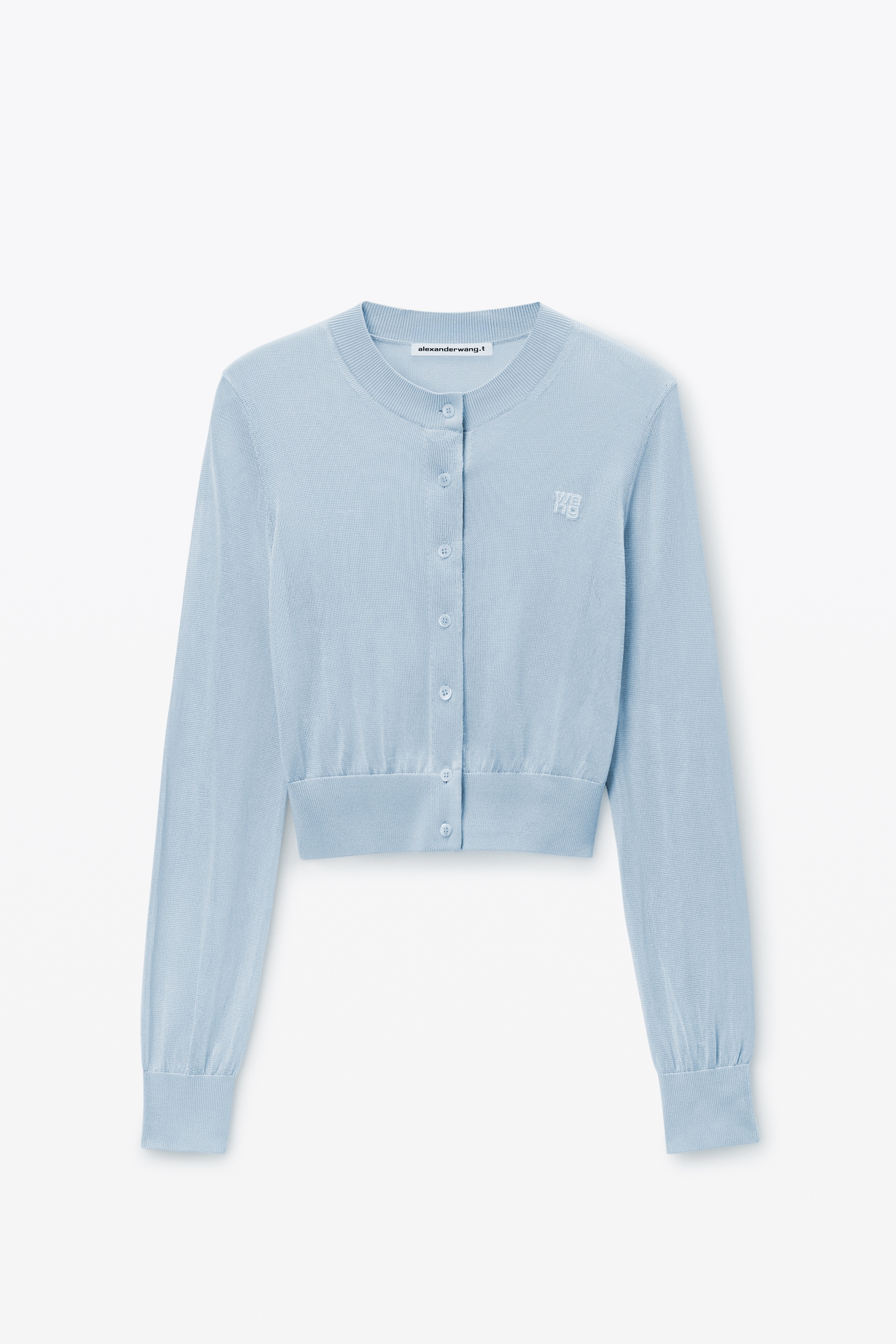 Logo-Embroidered Cropped Cardigan in Viscose - 1