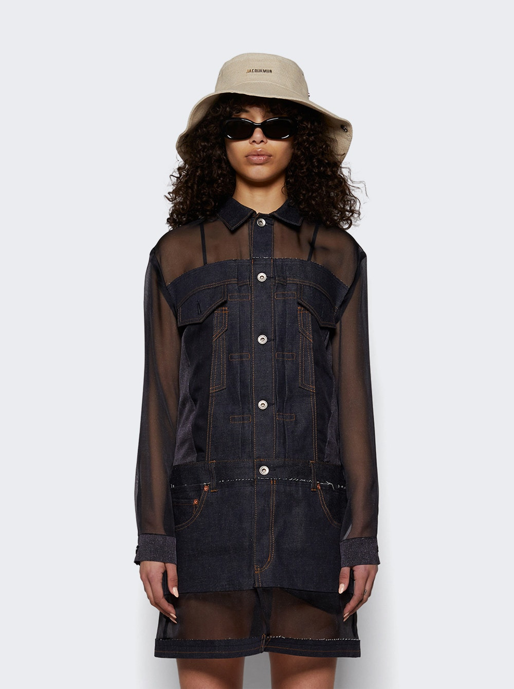 Denim Mix Dress Indigo - 2