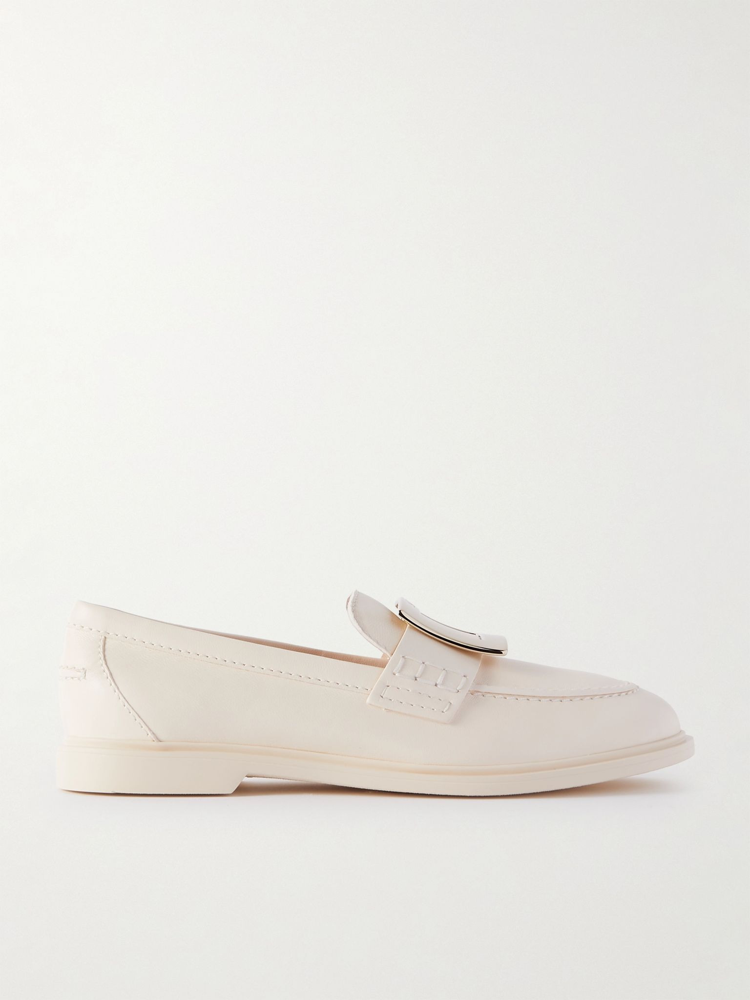 Summer leather loafers White - 1