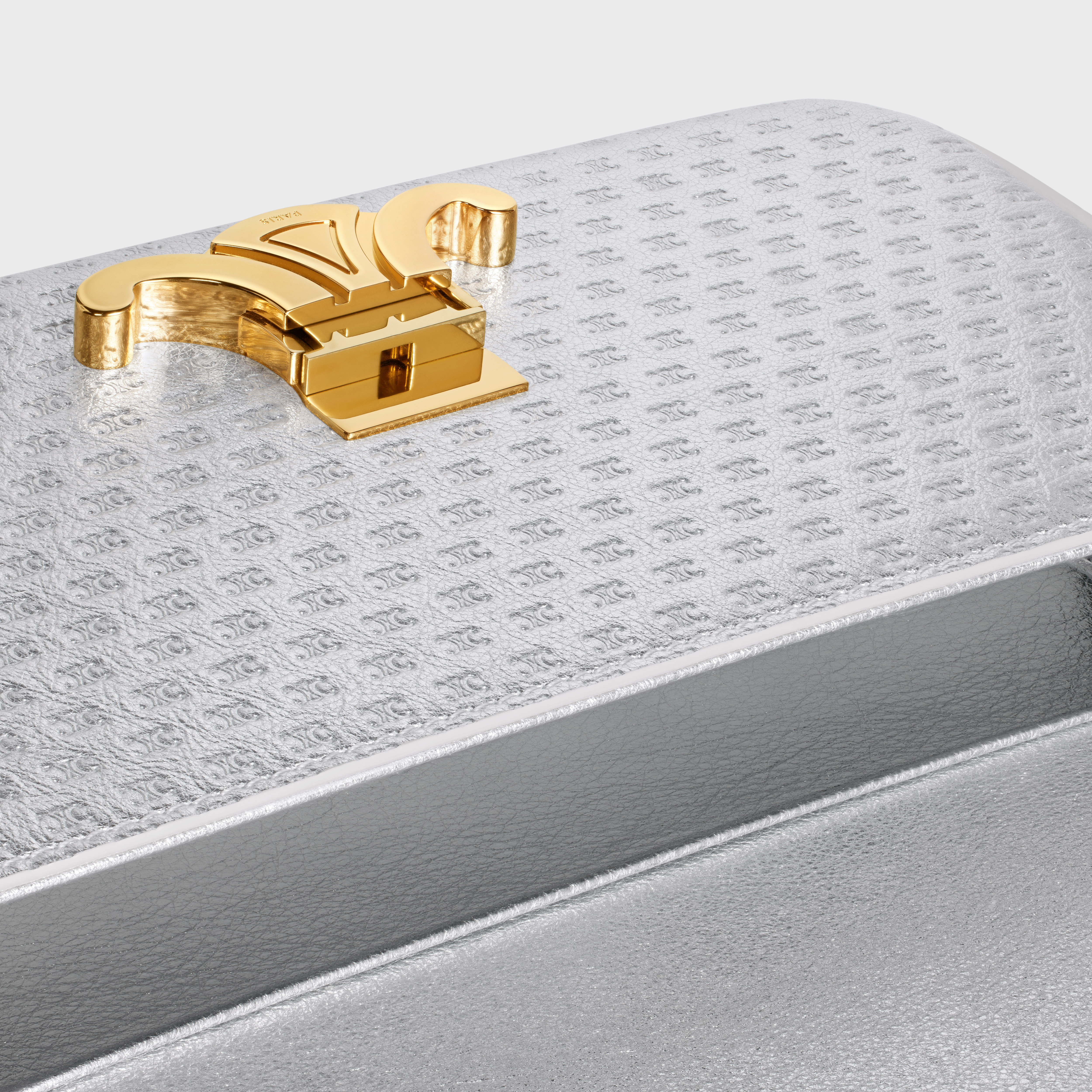 SHOULDER BAG CLAUDE in LAMINATED CALFSKIN WITH TRIOMPHE ALL-OVER - 4