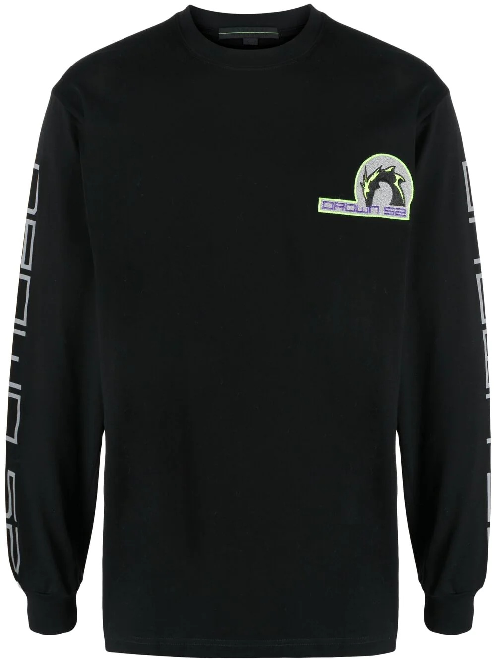 logo-patch cotton sweatshirt - 1