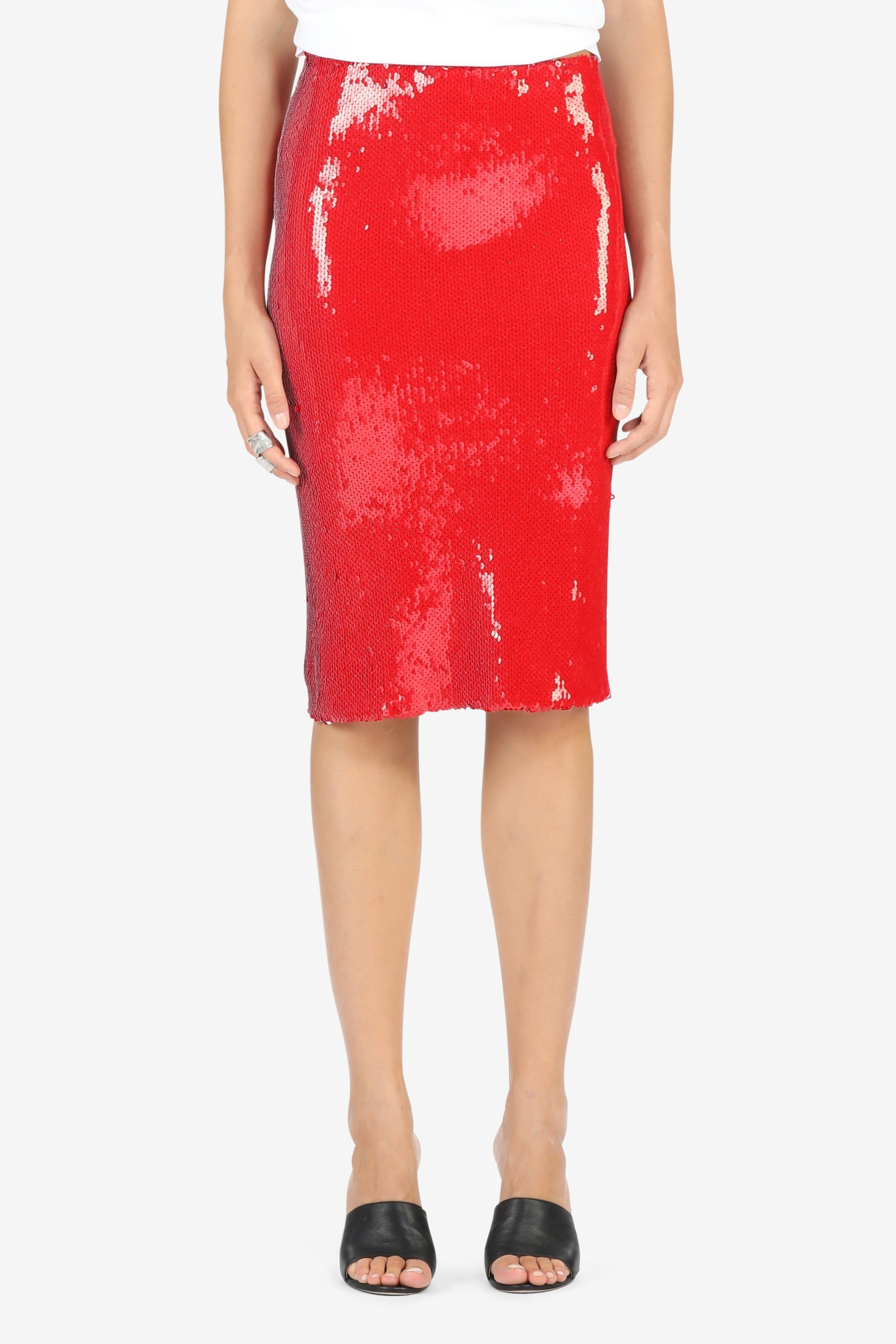 SEQUIN-EMBELLISHED PENCIL SKIRT - 4